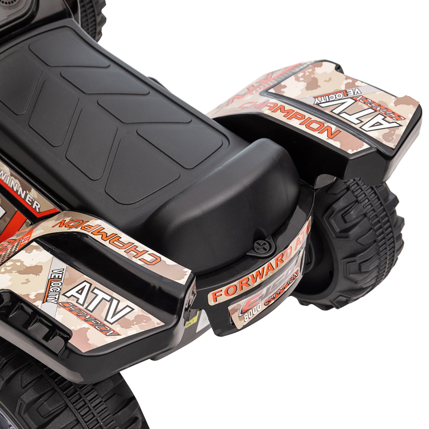 HOMCOM Kinder Quad Elektro 6V Kinderquad mit Vorwärtsfunktion, Musik, Elektro-Quad für Kinder 1,5-3 Jahre Schwarz