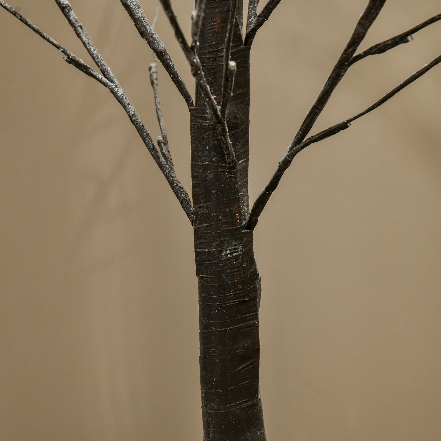 HOMCOM Künstliche Birke mit LED-Beleuchtung, 96 warmweiße Mikro-LEDs, 150 cm, Braun