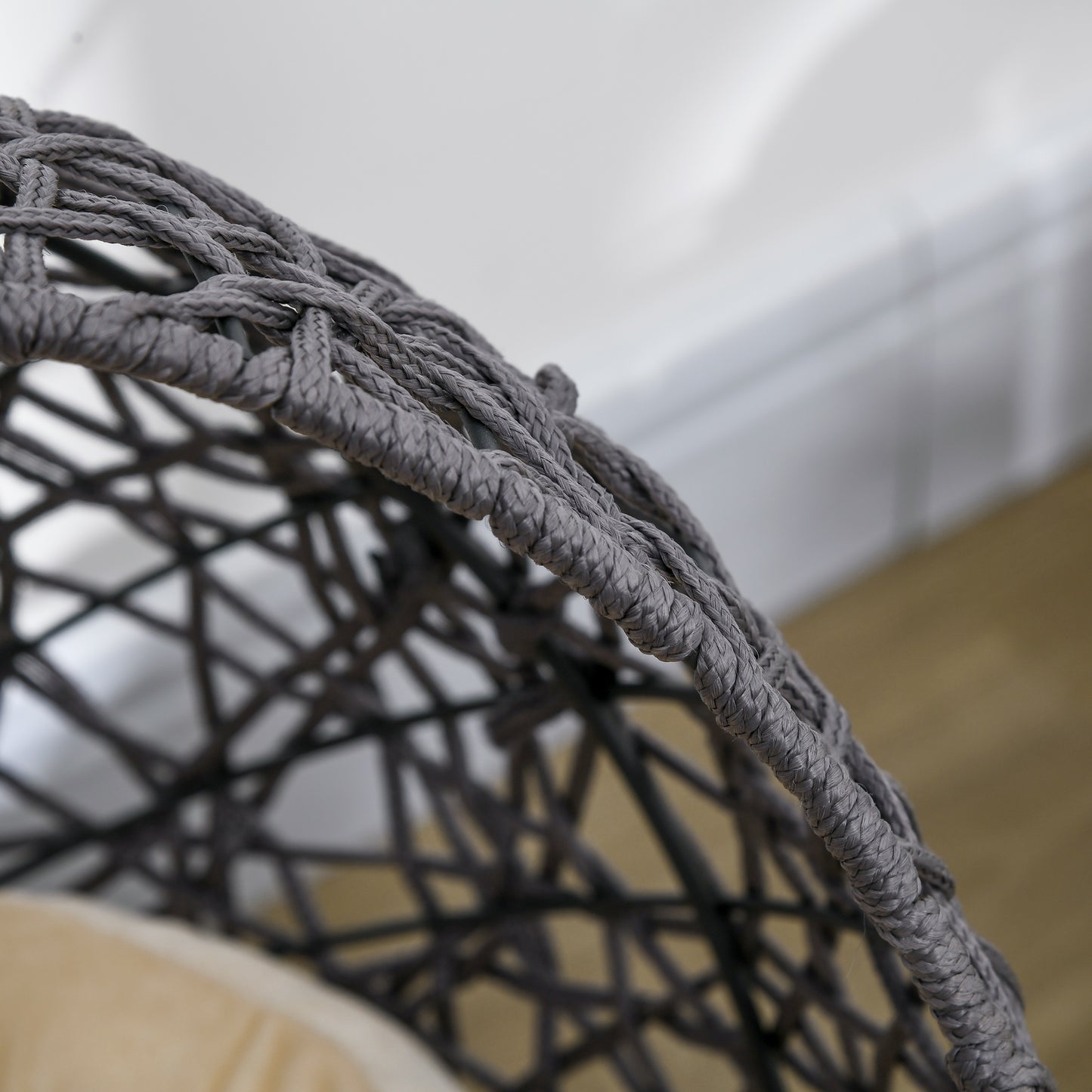 PawHut Katzenkorb, Katzenhöhle inkl. Kissen, 2-teilig, 50 cm x 50 cm x 60 cm, Cremeweiß + Anthrazit