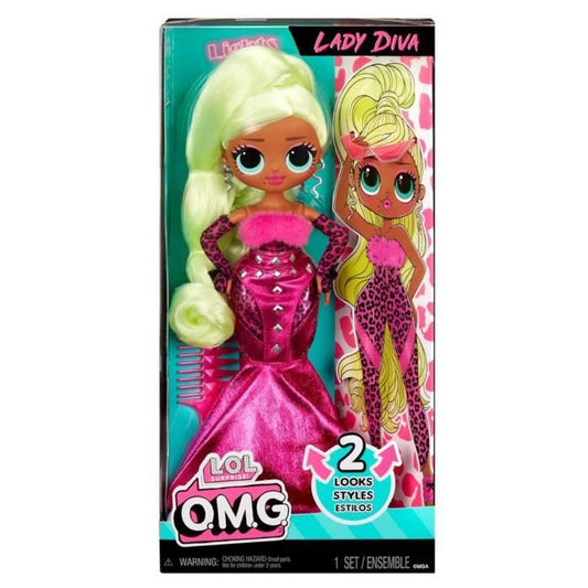 LOL Surprise OMG - 24 cm Mannequin Doll - Lady Diva - 2 outfits with comb and accessories - From 4 years old