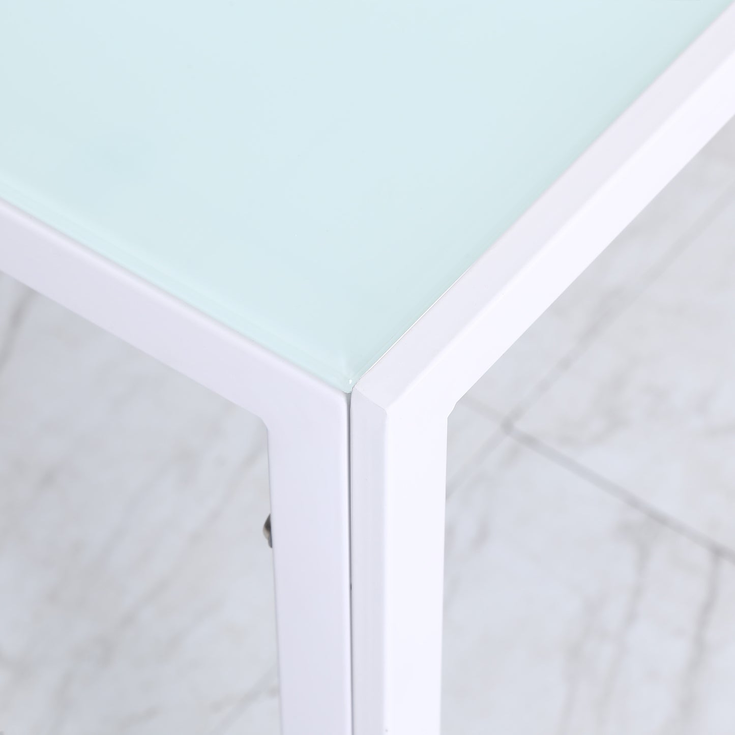 HOMCOM Esstisch Küchentisch großer Tisch, modernes Design, 120 cm x 60 cm x 75 cm, Weiß