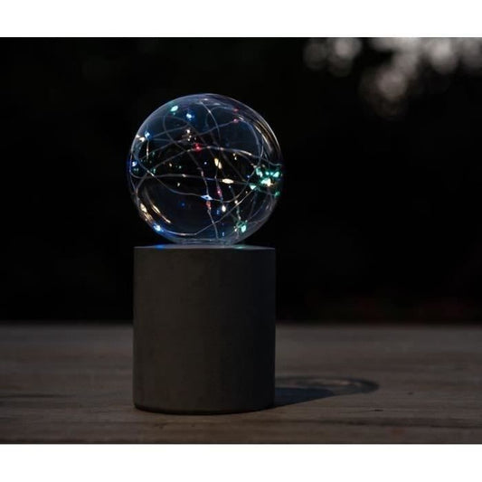 Solar table lamp - GARDEN ID Nordic Light - Ø10 h19 cm - Autonomy 6 to 8 hours - On/off button - Rechargeable AAA battery