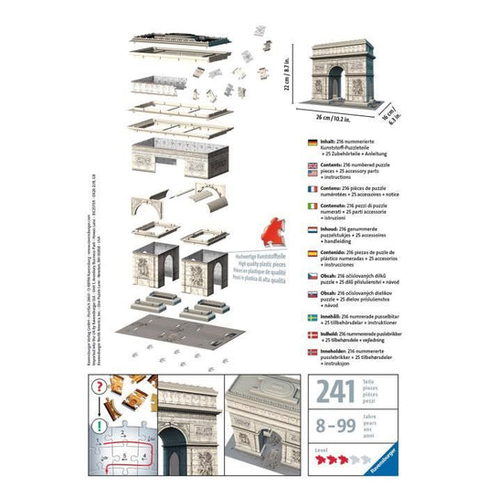 RAVENSBURGER 3D Puzzle Arc De Triomphe 216 pcs