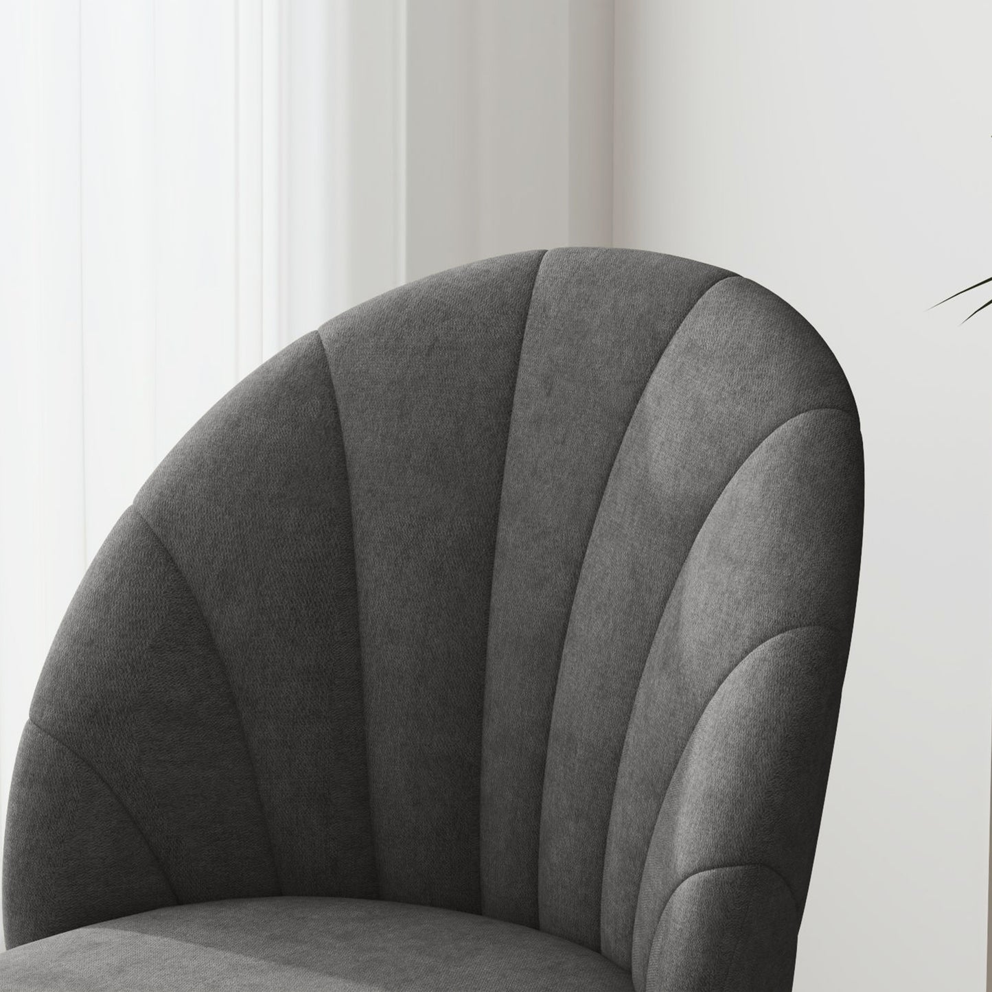 HOMCOM 4er-Set Esszimmerstühle, Küchenstühle in Samtoptik, Stahlbeine, armlos, Grau