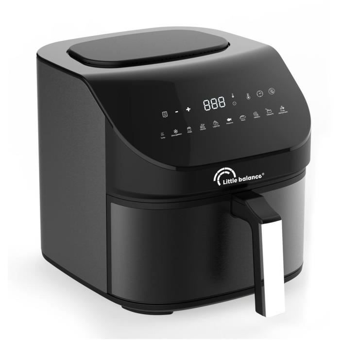 Diet fryer - LITTLE BALANCE - Crousty light XL - 7 L - 1600 W - 10 programs - Black