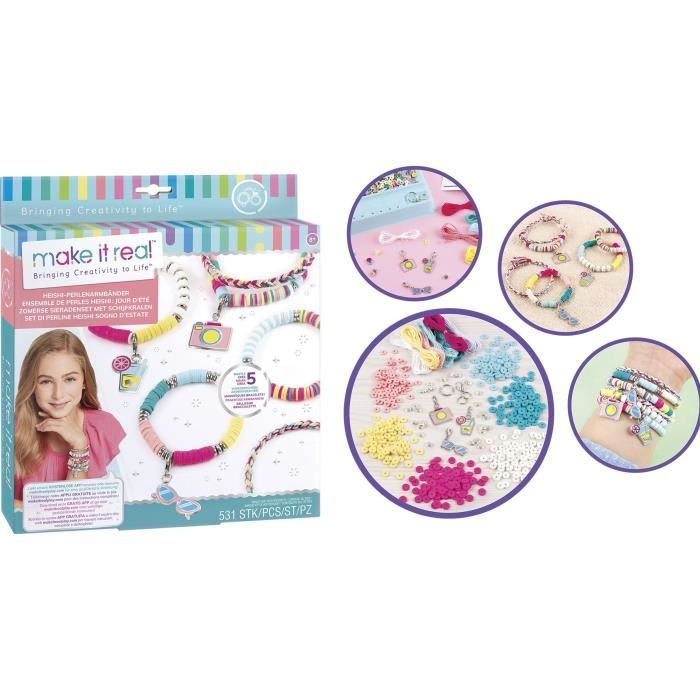 Make it real - Heishi jewelry summer days - Manufacture of children's jewelry - 8 years old - Lansay