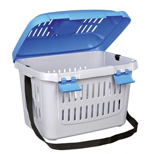 TRIXIE Transport Box - Midi-Capri 44 × 33 × 32 cm - Front opening - Ventilation slots - Handle - Max weight 11 kg