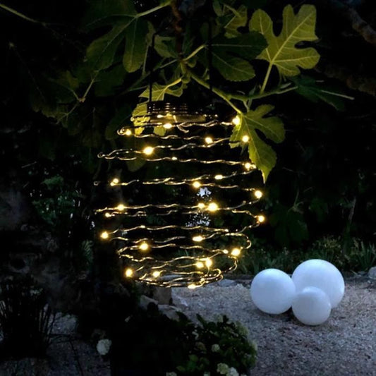 Solar suspension - LUMISKY - ORION - H37 cm - Micro spiral - Warm white LED