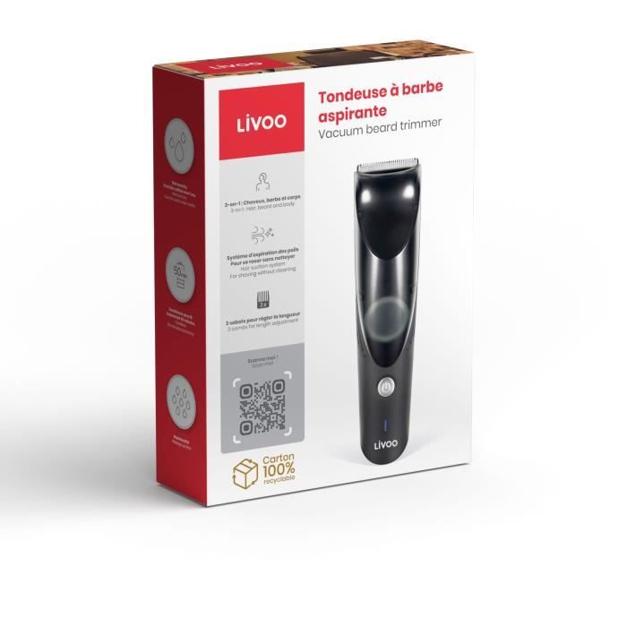 Livoo wireless downside - hair / beard and body -3 hooves - 50 min of autonomy - 5 W / 600 mAh