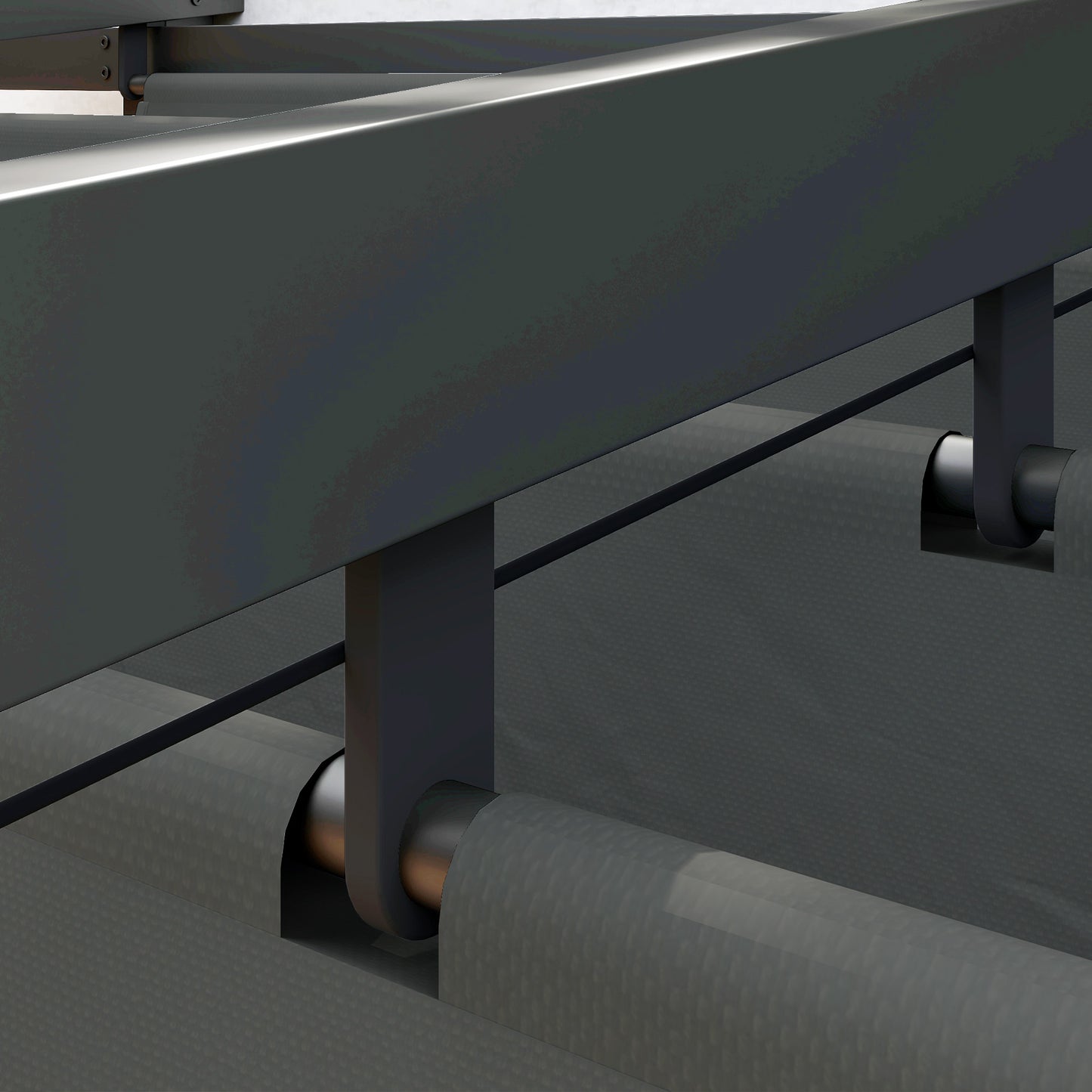 Outsunny Pavillon, 3 x 3 m Pergola, Winddichtes Terrassendach, Wandmontage, Verstellbares Dach, für Garten, Terrasse, Dunkelgrau