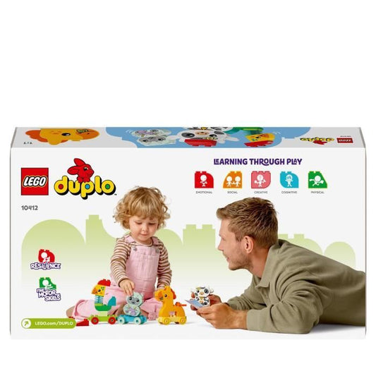 LEGO 10412 DUPLO My First Animal Train, Wheeled Toy for Children, Creative Animals to Build