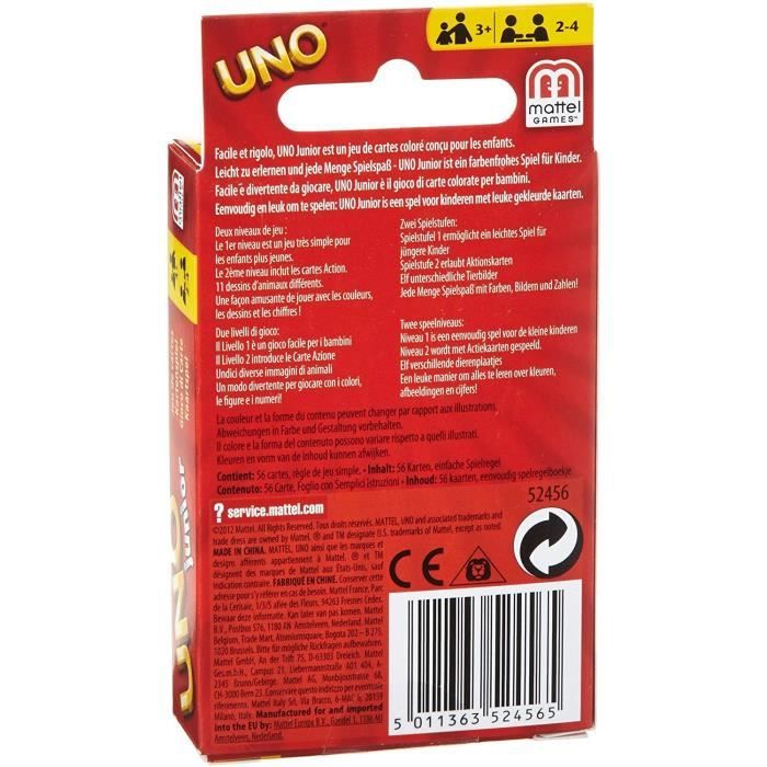 UNO Junior - 52456 - Board Game - 3 years and +