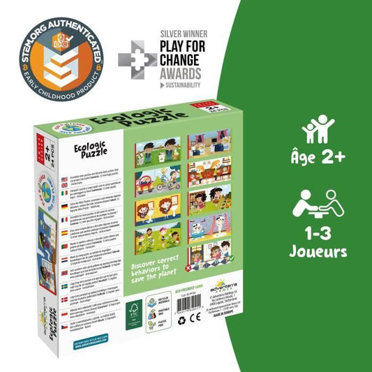 Educational games - GEOMAG - Ecologic Puzzle Respect the Earth - Educational mini-puzzles - Eco-responsible actions