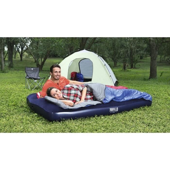 Inflatable camping mattress - BESTWAY - 67225 - 2 places - 1.91m x 1.37m x 22cm - With integrated foot pump