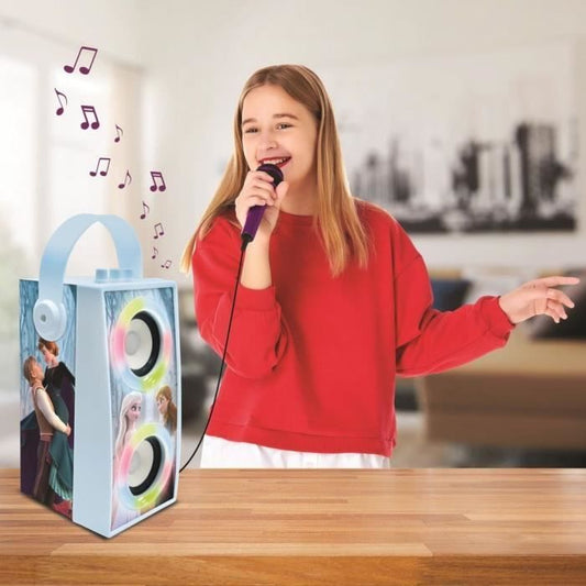 THE SNOW QUEEN Trendy portable Bluetooth speaker with microphone and light effects LEXIBOOK
