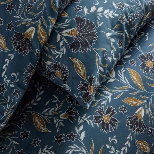 Bedding set - TODAY Crazy - Floral print - 2 people - 220 x 240 cm - Blue