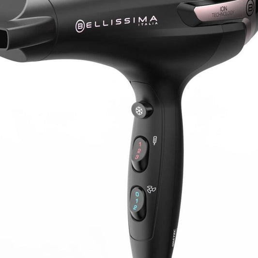 Hair Dryer - Bellissima - Ionic S9 2300W - For Straight and Wavy Hair - 2 Speeds 3 Temperatures - Diffuser Concentrator