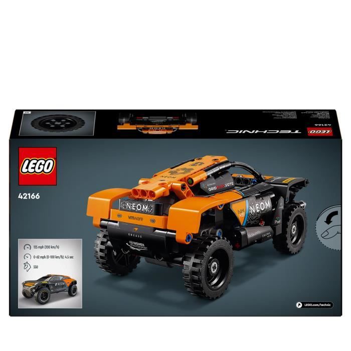 LEGO 42166 Technic NEOM McLaren Extreme E Race Car, Pull Back Car Toy for Children, Buildable
