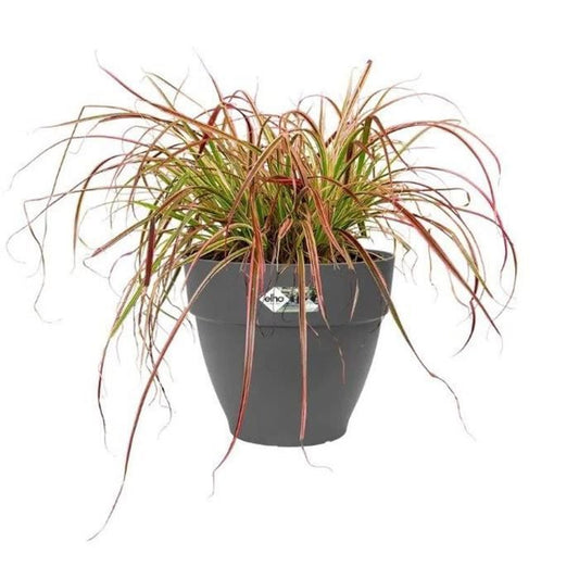 Elho Vibia Campana Round Flower Box 55 - Black - Ø 55 x H 47 cm - outdoor - 100% recycled
