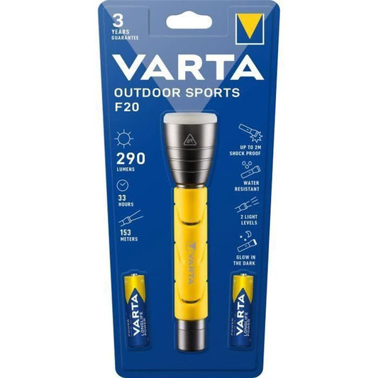Torch-VARTA-Outdoor Sports F20-290lm-Water and shock resistant (2m)-IPX4-Fluorescent head