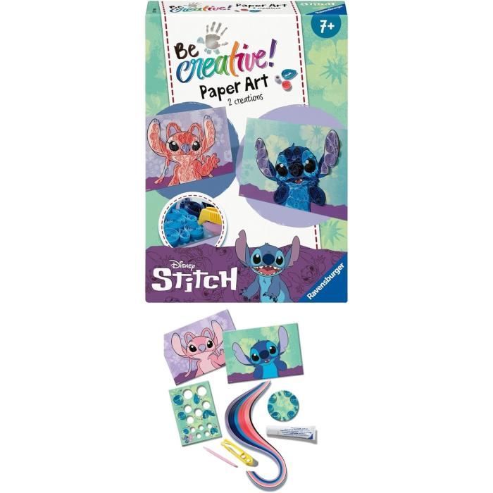 Be Creative Quilling Stitch, 2 creations Paintings, Colored paper, Ages 7, 23750, Ravensburger