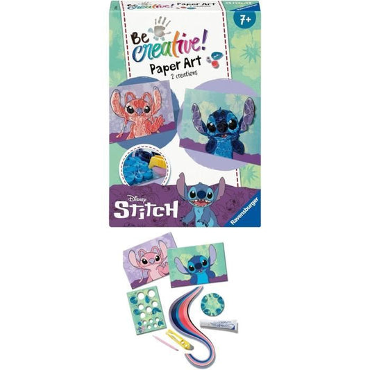 Be Creative Quilling Stitch, 2 creations Paintings, Colored paper, Ages 7, 23750, Ravensburger
