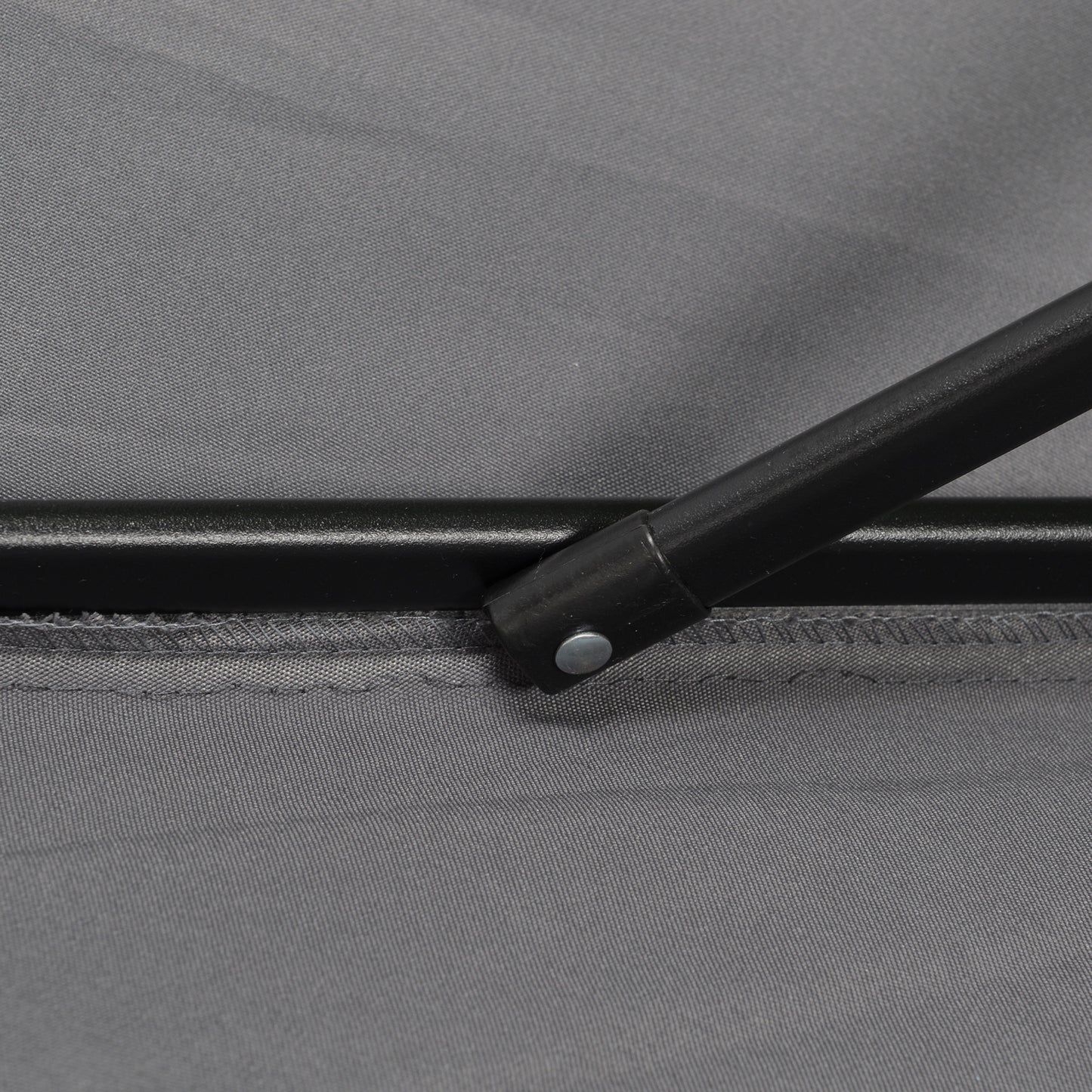 Outsunny Sonnenschirm Ø196 cm, sechseckig Balkonschirm für Strand Balkon Garten, Dunkelgrau