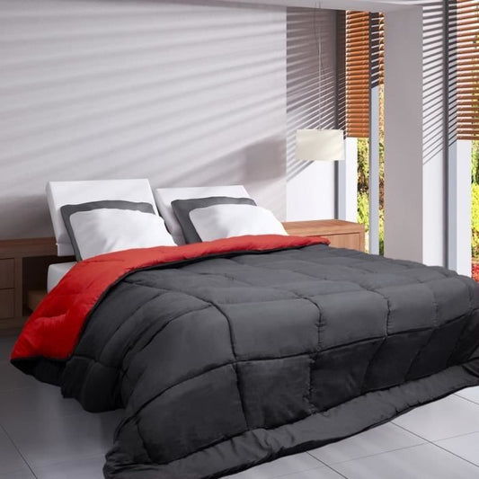 Hudson Légere microfiber duvet 200g/m² 140x200cm gray & red