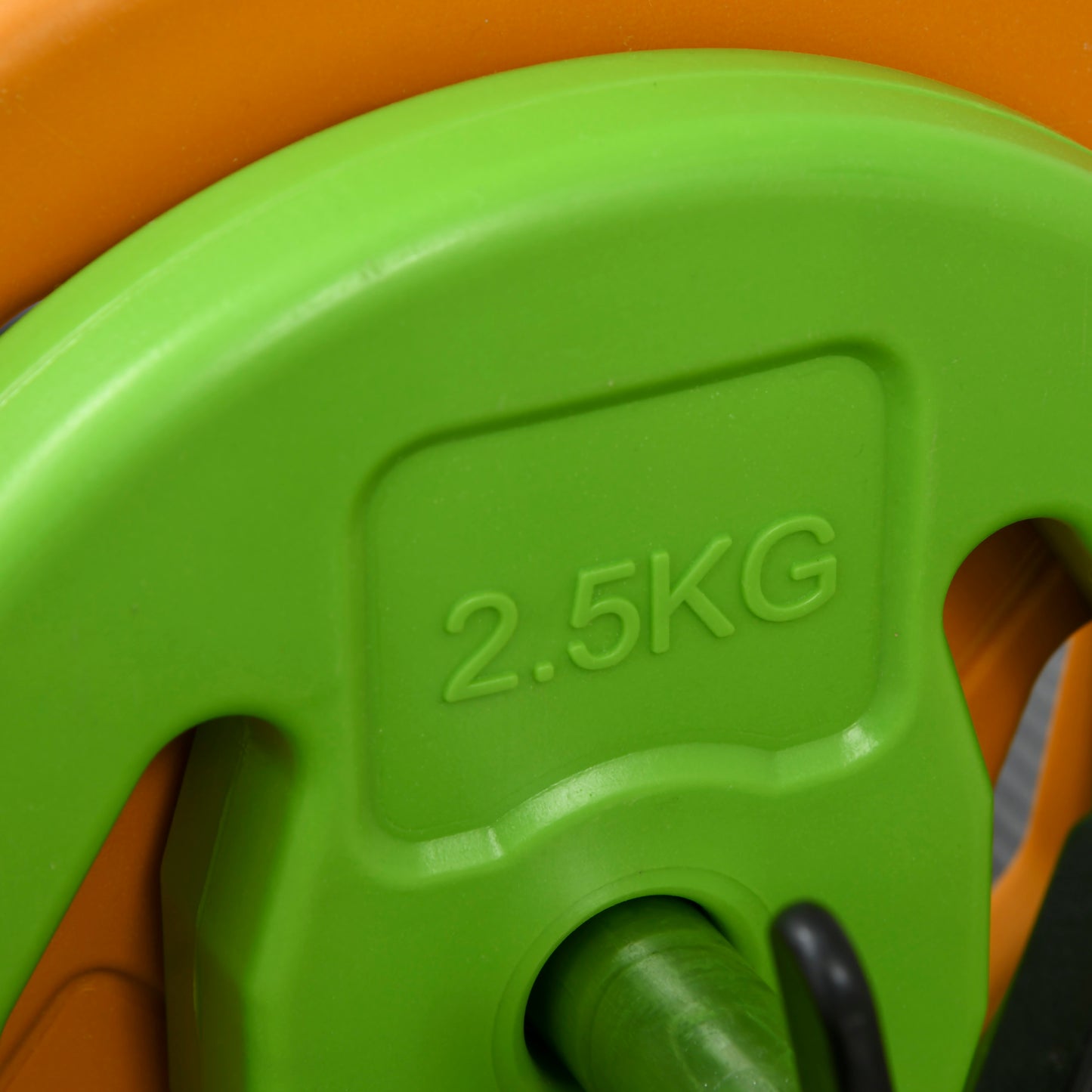 HOMCOM Hanteln Set 20kg Hantelset aus Gusseisen Kurzhanteln mit Verbindungsrohr Rutschfester Griff Mehrfarbig