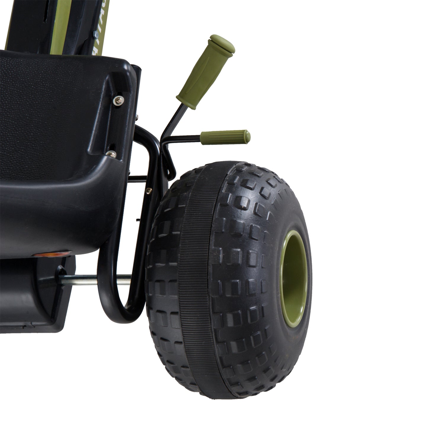 HOMCOM Go Kart Tretauto Tretfahrzeug mit Handbremse, Vor- und Rückwärtsgang, Kinderfahrzeug Kettcar Tretfahrzeug mit Verstellbarem Sitz für Kinder 3-6 Jahren, 99 x 65 x 56cm Grün