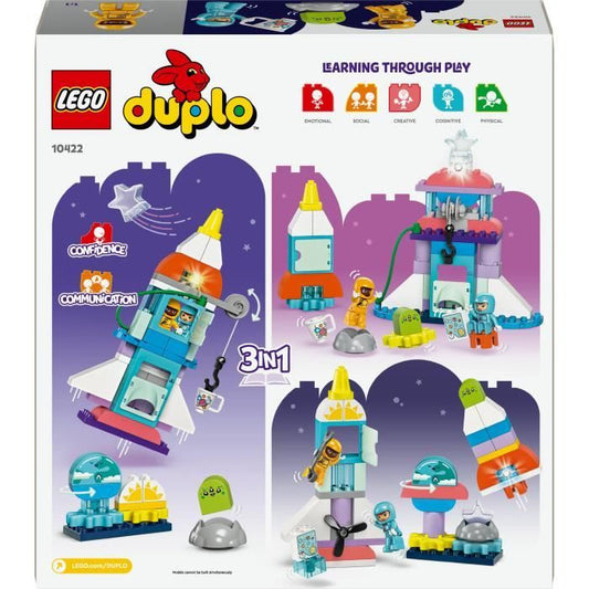 LEGO 10422 DUPLO Space Shuttle Adventure 3-in-1, Rocket Building Toy, Educational Play