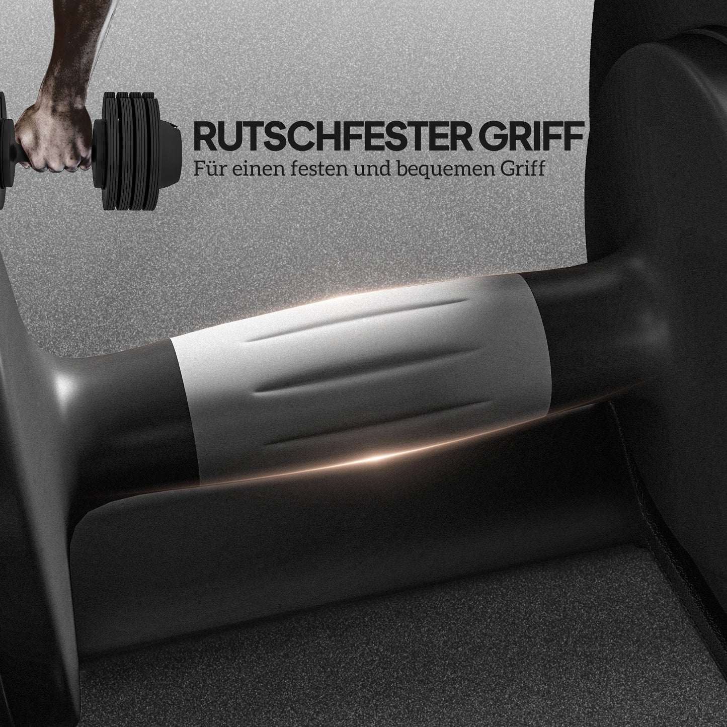 SPORTNOW Verstellbare Einzel-Hantel, 6/11/16/20 kg Kurzhantel mit Ablagefach, mit rutschfesten Griffen, Schwarz