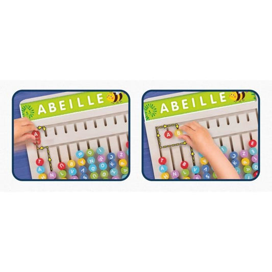 Word search - Montessori game - MONTESSORI - Wooden board, magnetic letters and numbers