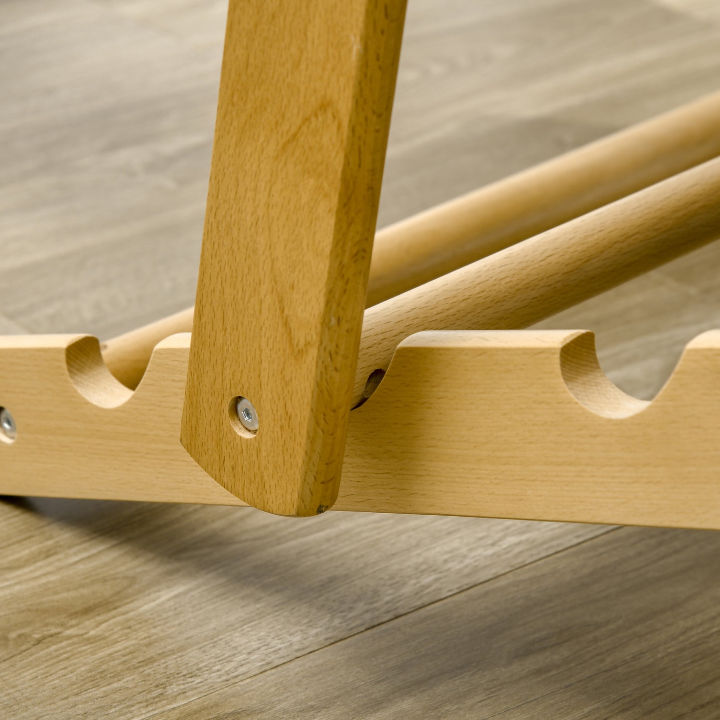 HOMCOM Akzentsessel, Relaxsessel, verstellbare Rückenlehne, Buchenholzrahmen, bis 120 kg, Braun