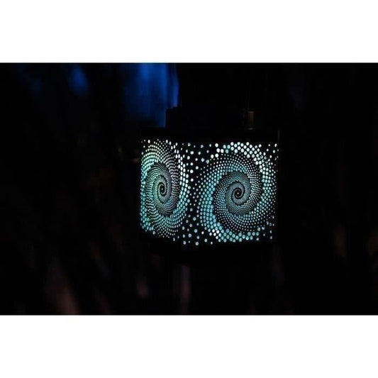 Solar lantern - GARDEN ID Attract - Blue 11 x 11 h15 cm - 6 to 8 hours autonomy - Mobile - On/off button.