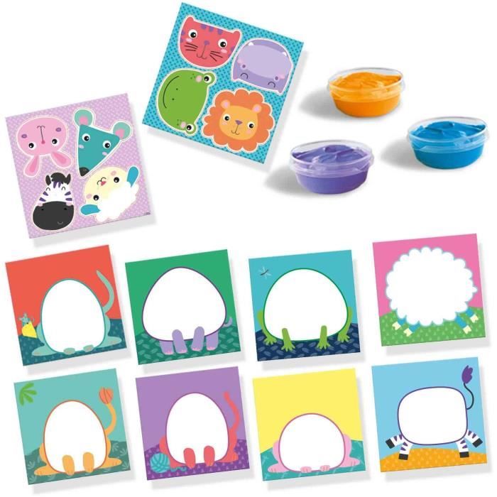 My first - Finger painting - Animals - SES CREATIVE - Paint 8 cards of happy animals.