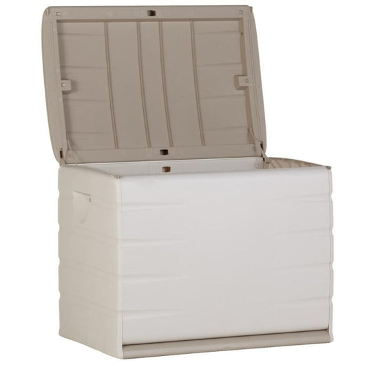 PLASTIKEN Chest 260L Indoor / Outdoor Functional and Aesthetic Lockable with Beige Casters