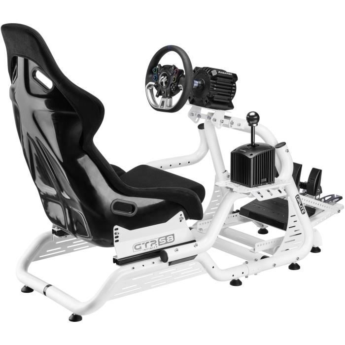 Simracing & Flightsim Support - OPLITE - For GTR S8 Full Force Cockpit - White - Compatible with handbrake, gearbox, joystick
