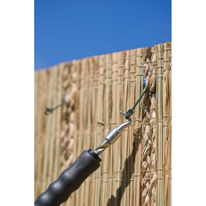 Nature twisted a wire - automatic, rubber handle - included 50x (L16 cm x Ø1 mm) - Galva steel loop - H30 cm loop - H30 cm