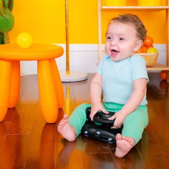 BRIGHT STARTS Ford Bronco 4-in-1 Walker and Activity Center, Interactive and Removable Steering Wheel Toy, Gray, Ages 6 Months and Up