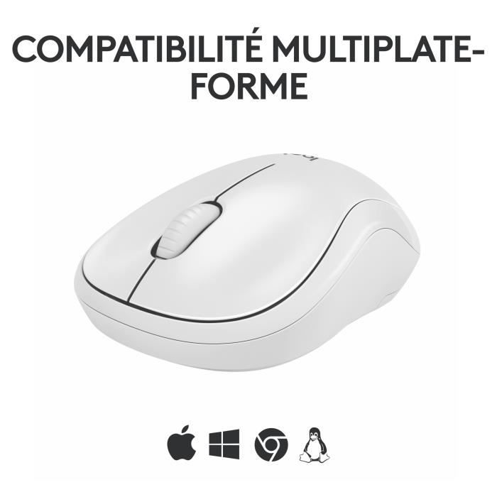 Logitech M240 mouse bluetooth, wireless, compact, portable, fluid follow -up - white