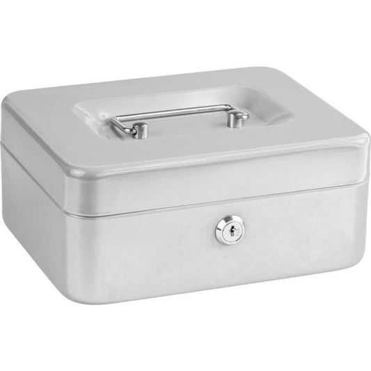 Money box - BURG WACHTER - Money 5020 Light Grey - Key opening, light grey steel