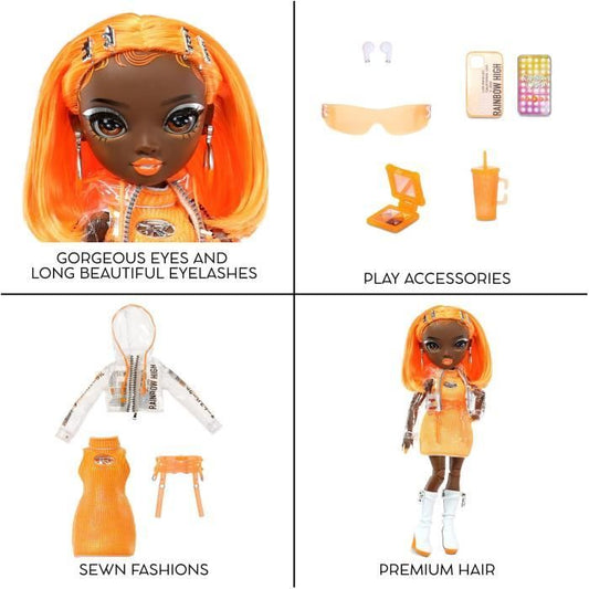 Rainbow High - Mannequin doll - Michelle St Charles (Fluo orange) 5 Series