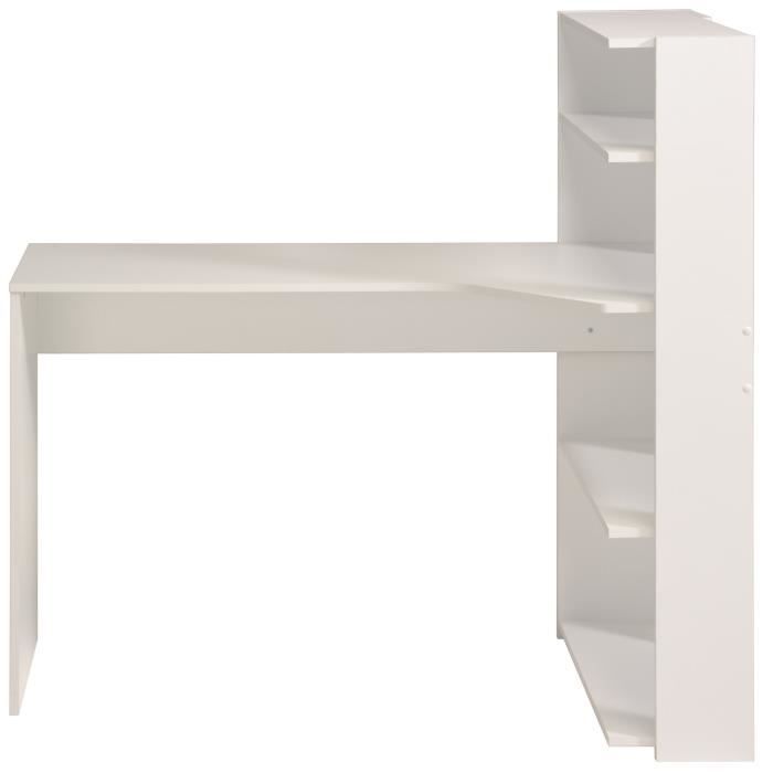 JUNE Contemporary corner desk white decor - L 122 cm