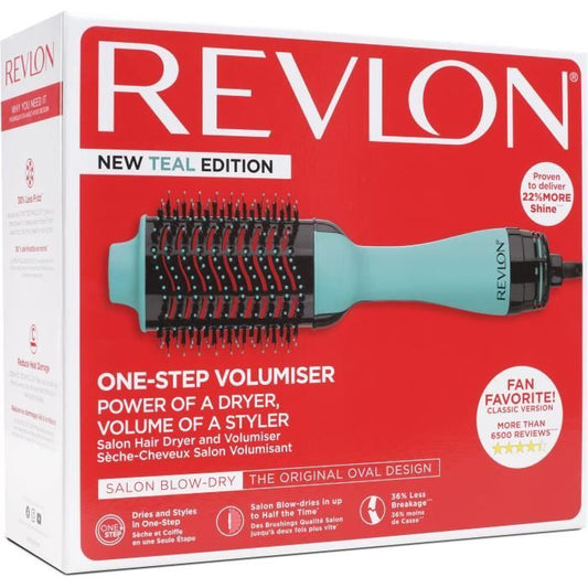 REVLON Teal Blue Drying and styling brush - Ionic technology - 2 speeds - Blue
