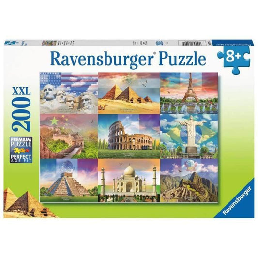 Children's Puzzle 200 p XXL - The monuments of the world - Ages 8 - 13290 - Ravensburger