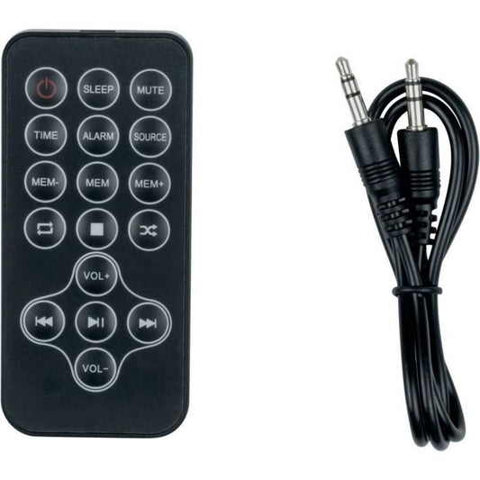 Speaker Tower - THOMSON - Black/Wood - Bluetooth/CD/USB/SD, 60W, FM Radio, Remote Control, 230V Power Supply
