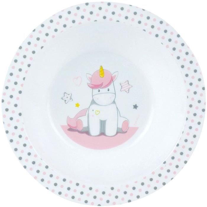 Unicorn Tableware Set for Children - FUN HOUSE - 006319 - 2 Plates, 2 Cutlery Sets and 1 Soft Plush Toy
