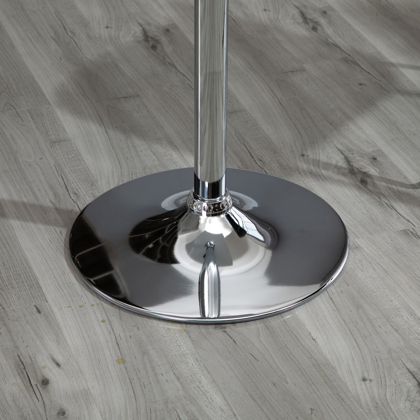 HOMCOM Höhenverstellbarer Bartisch, 360° drehbar, kratzfeste Füße, stabile Metallbasis, Weiß