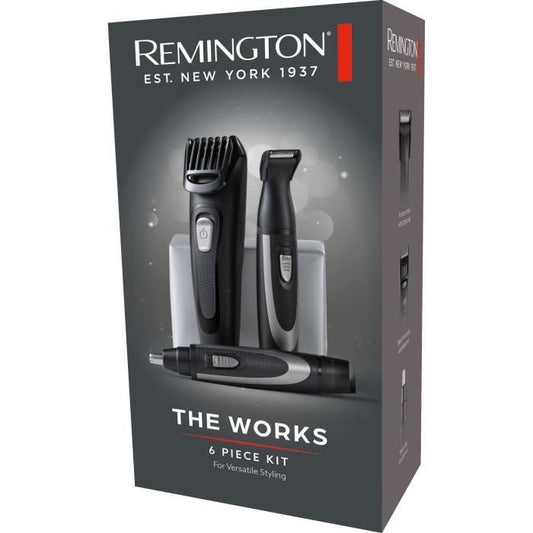Beard Kit - REMINGTON - The Works - Self-sharpening trimmer - Adjustable comb - 45 min autonomy - USB